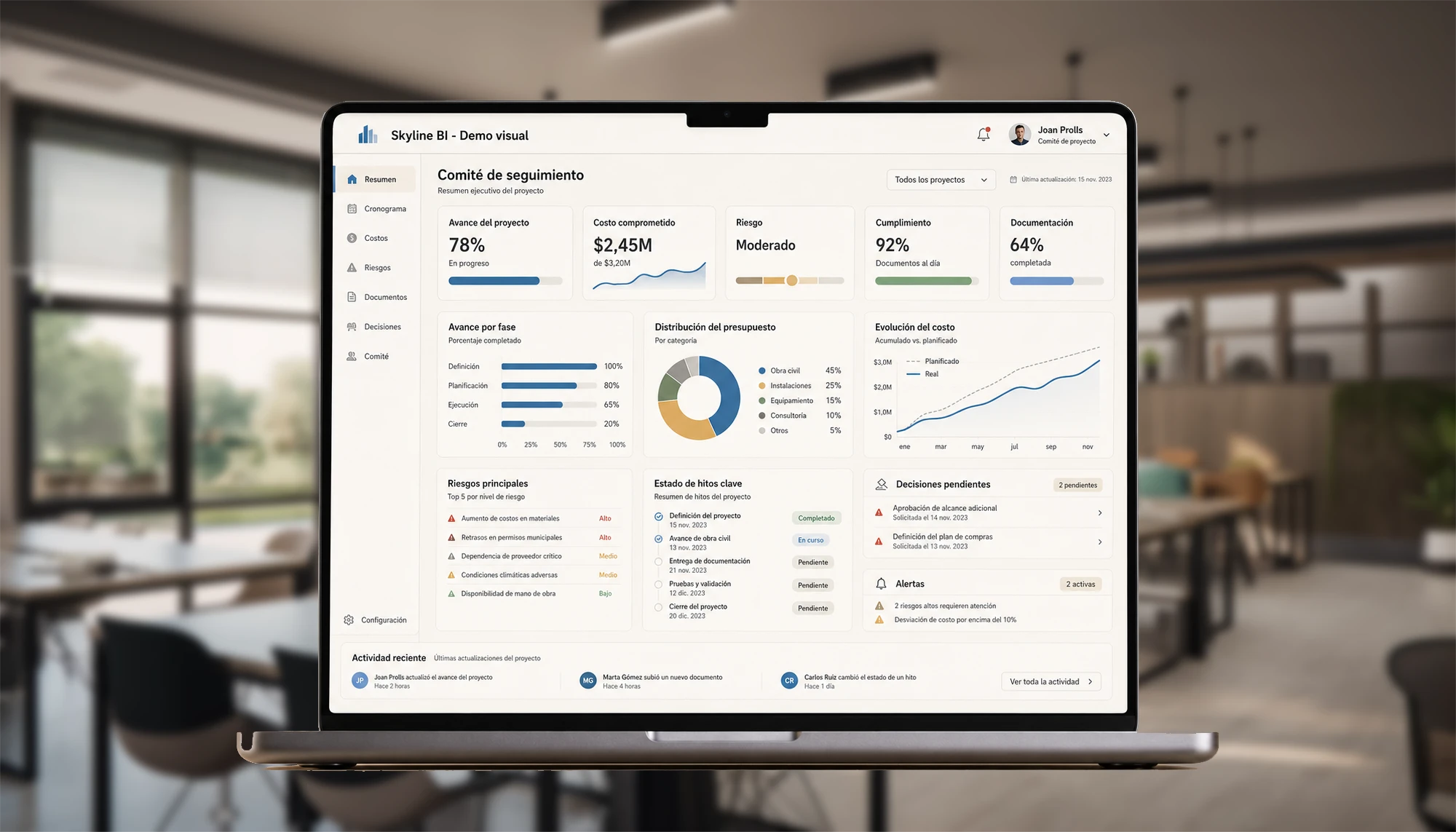 Skyline BI: inteligencia de negocio para la gestión ejecutiva de proyectos