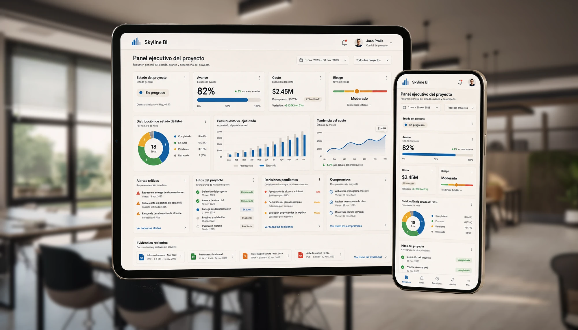 Skyline BI: inteligencia de negocio para la gestión ejecutiva de proyectos